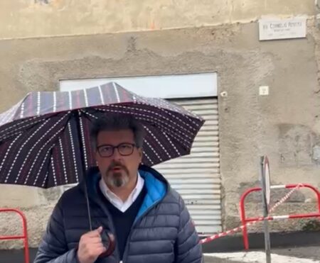 Gavirate: Voragine in via Rovera, sopralluogo di Foti