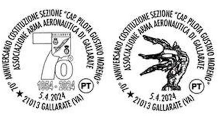 Gallarate: Due annulli speciali di Poste per l'Aeronautica