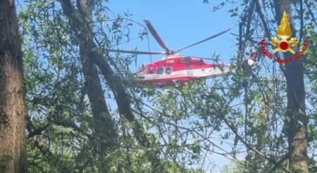 Monza: Uomo nell'Adda, salvato dall'elicottero
