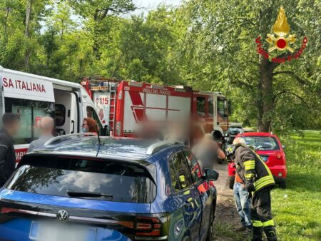 Samarate: Incidente in via Giussani, soccorsi sul posto