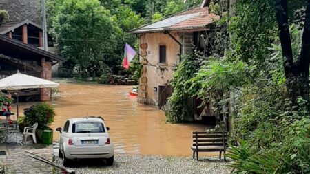 Cantello: Esondato il Lanza, sott'acqua il Mulino del Trotto