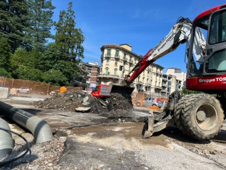 Varese: Largo Flaiano, lavori sul vecchio ponte