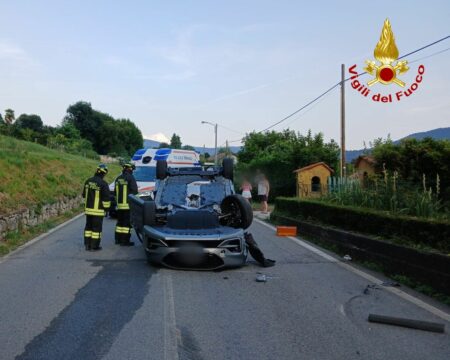 Cunardo: Incidente sulla Sp43, feriti tre giovani