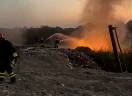 Gorla Mag.: Incendio estivo in discarica