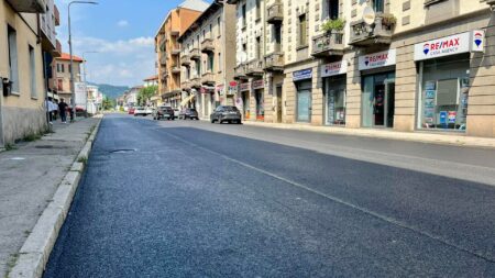 Varese: Asfaltato viale Valganna, prossima via Veratti