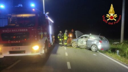 Vergiate: Schianto a tarda sera, grave 37enne