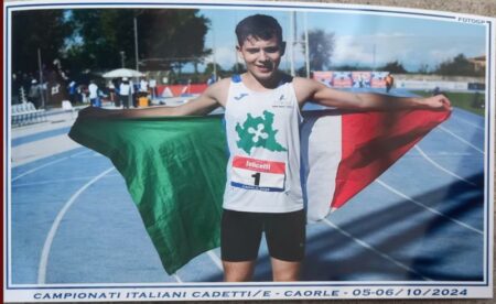 Atletica: Mattia Martin campione d’Italia nei 1000m U16