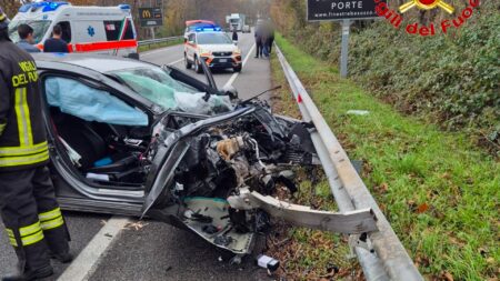 Cocquio T.: Maxi incidente sulla SP1, in volo l'elisoccorso