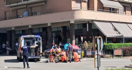 Lavena P.T.: Scontro auto-moto, soccorsi in via Zanoni