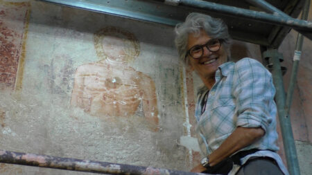 Varese: Castello Belforte, “Luce a un affresco del ‘400”