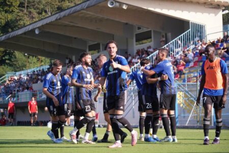 Calcio: Doppietta di Galli e primo successo della Solbia