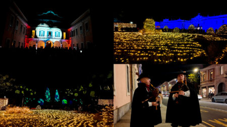 Varese: Giardini, un tappeto di luci. Natale è un incanto