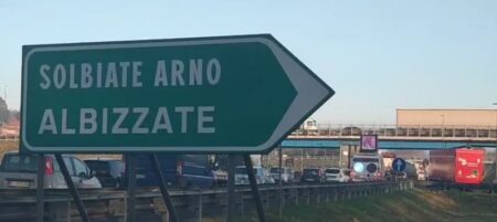 Solbiate A.: Scontro in A8, lunghe code per Varese