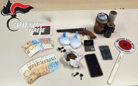 Ternate: Armi e droga, due arresti e una denuncia