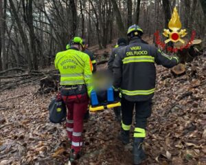 Vergiate: Ciclista di 62 anni ferito nel bosco