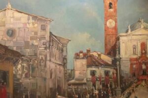 Gallarate: La città negli anni '30 nel dipinto di Andreani
