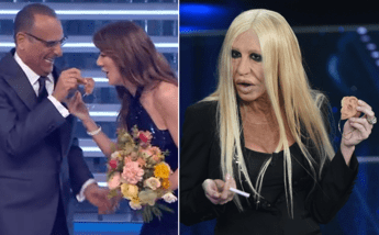 Sanremo 2026, Conti restituisce (dopo 10 anni) l'orecchio finto a Virginia Raffaele