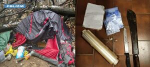 Castiglione: Un machete in mano al pusher arrestato nei boschi