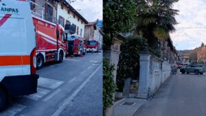 Viggiù: Incendio in via Clivio, pompieri in azione