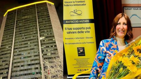 Gallarate: “Vincere la Trombosi”, il Pirellone diventa giallo