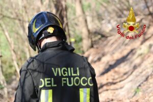 Laveno M.: Fiamme sul Sasso del Fungo, bruciati 2 ettari