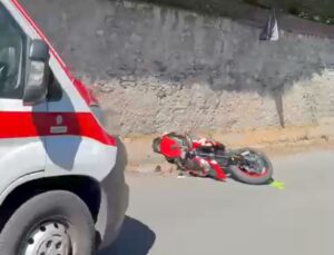 Luvinate: Scontro auto-moto, soccorso un 19enne