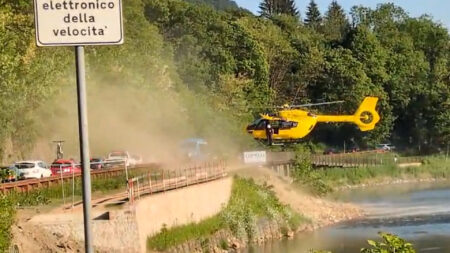 Valganna: Grave incidente in moto, due elicotteri in volo