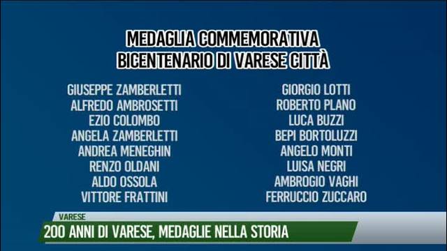 200 anni di Varese, medaglie nella storia