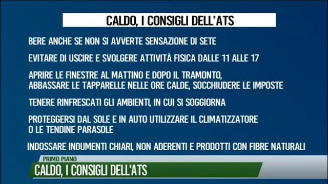 Caldo, i consigli dell'ATS