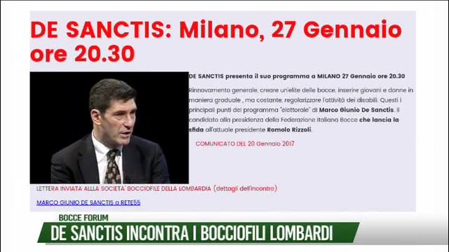 De Sanctis incontra i bocciofili lombardi