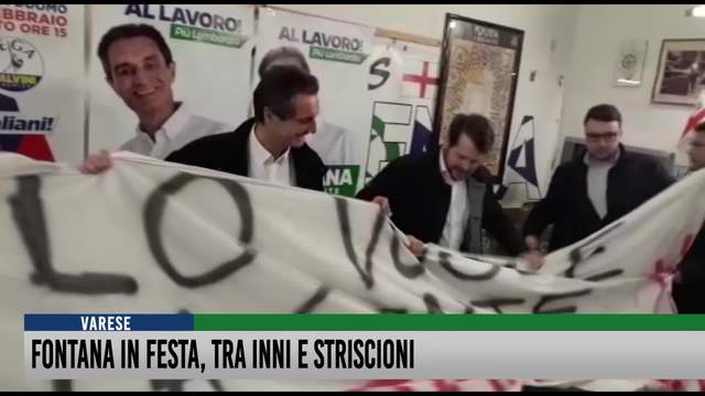 Fontana in festa, tra inni e striscioni