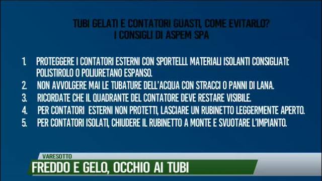 Freddo e gelo, occhio ai tubi