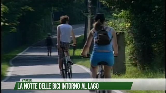La notte delle bici intorno al lago