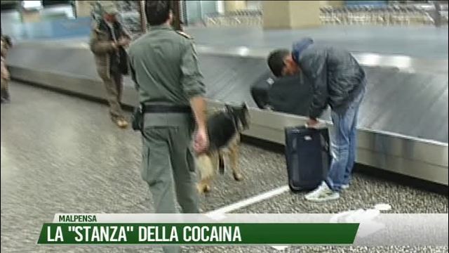 Malpensa: la "stanza" della cocaina