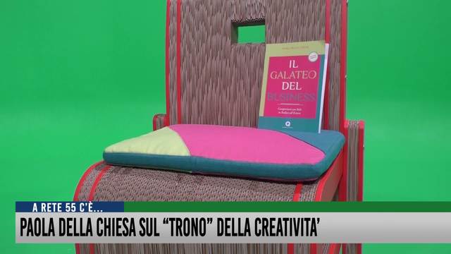 Paola Della Chiesa sul "trono" della creatività