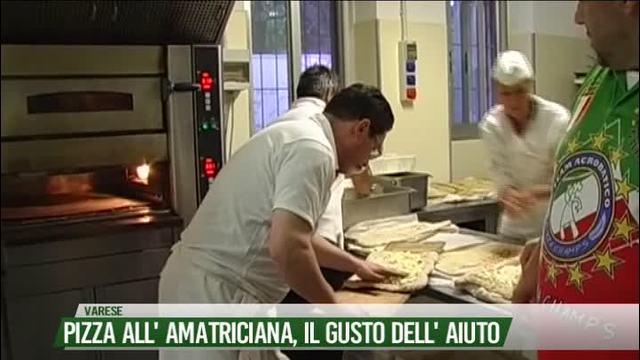 Pizza all'Amatricina, il gusto dell'aiuto