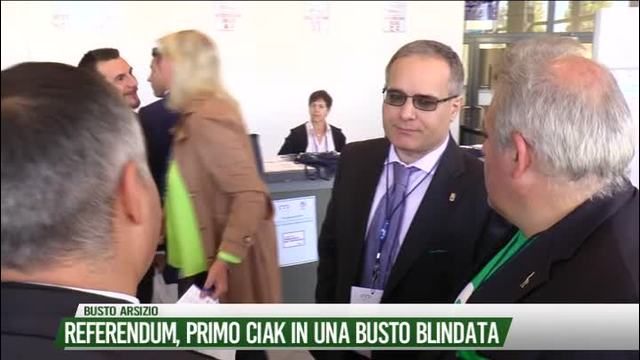 Referendum, primo ciak in una Busto blindata