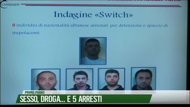Sesso, droga... e 5 arresti