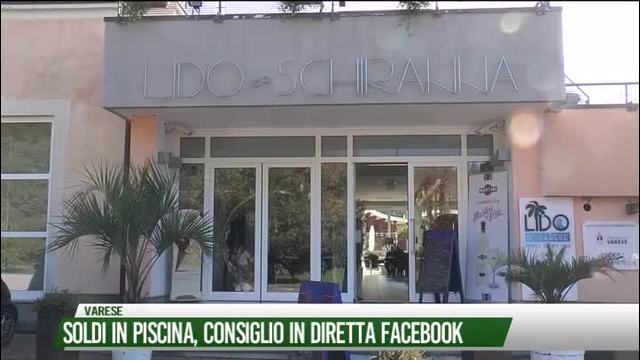 Soldi in piscina, consiglio in diretta Facebook