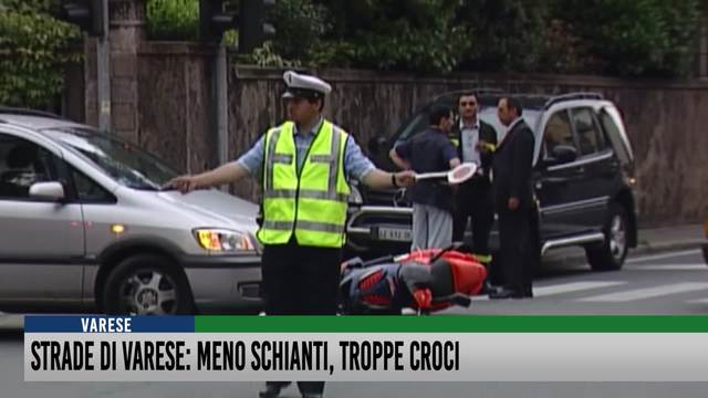 Strade di Varese: meno schianti, troppe croci