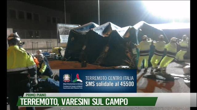 Terremoto, Varesini sul campo