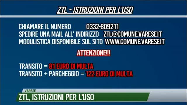 ZTL, istruzioni per l'uso